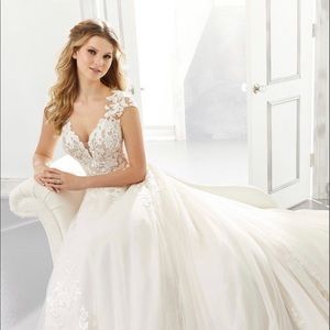 NWT MoriLee Agatha Wedding Dress + veil